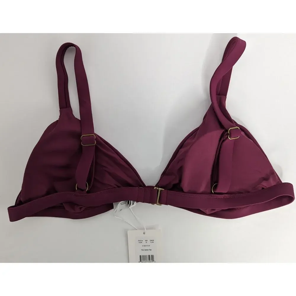 Andie Swim Bikini Top The Caicos Plum Red Size XL